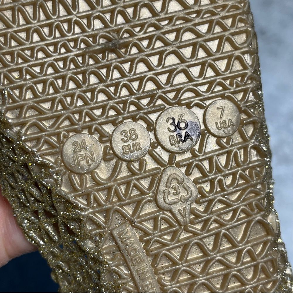 Melissa Campana Flats Gold 7 NEW - Picture 5 of 6